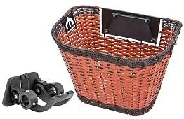 Велокорзина JL-262 передняя универсальная плетёная, стальная/пластиковая, быстросъемная Велокорзина JL-262 передняя универсальная плетёная, стальная/пластиковая, быстросъемная